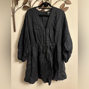 Banana Republic Linen Balloon Sleeve Dress